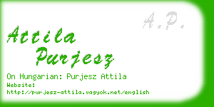 attila purjesz business card